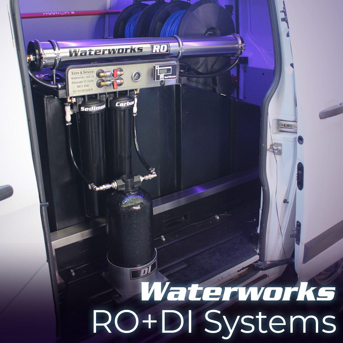 2 Man 500L RO+DI System with Electric Reels