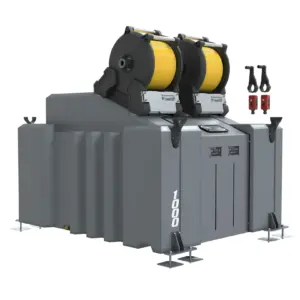 2 Man 1000L Window Cleaning Pole System (Delivery) with Electric Reels