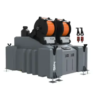 2 Man 750L Water Fed Pole System (DI) with PowerUP Electric Reels