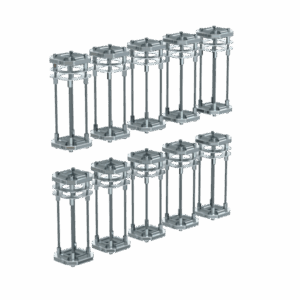 10 x PowerUP Security Pulley Through Floor Roller Guides