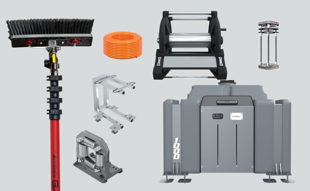 Cleaning Windows with a Pole